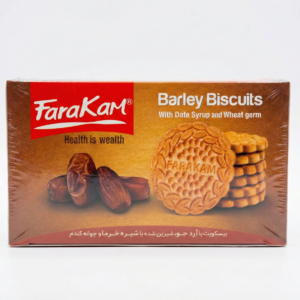 بیسکویت جو با جوانه گندم و شیره خرما کامور