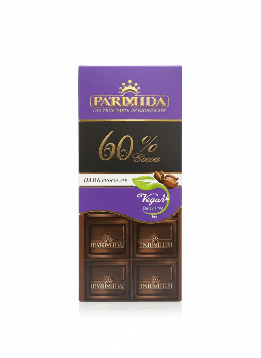 شکلات تبلتی تلخ 60% پارمیدا