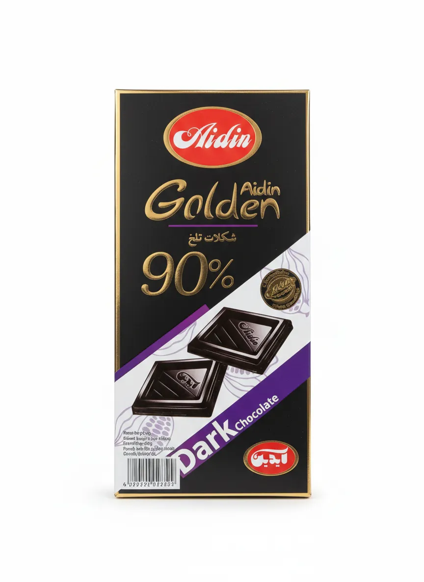شکلات تبلتی تلخ 90% آیدین