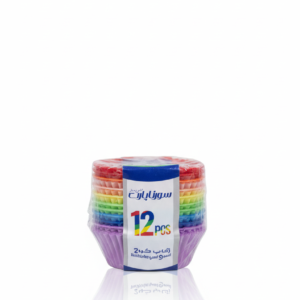 کاپ کیک رنگین کمان دایره (12 عددی)